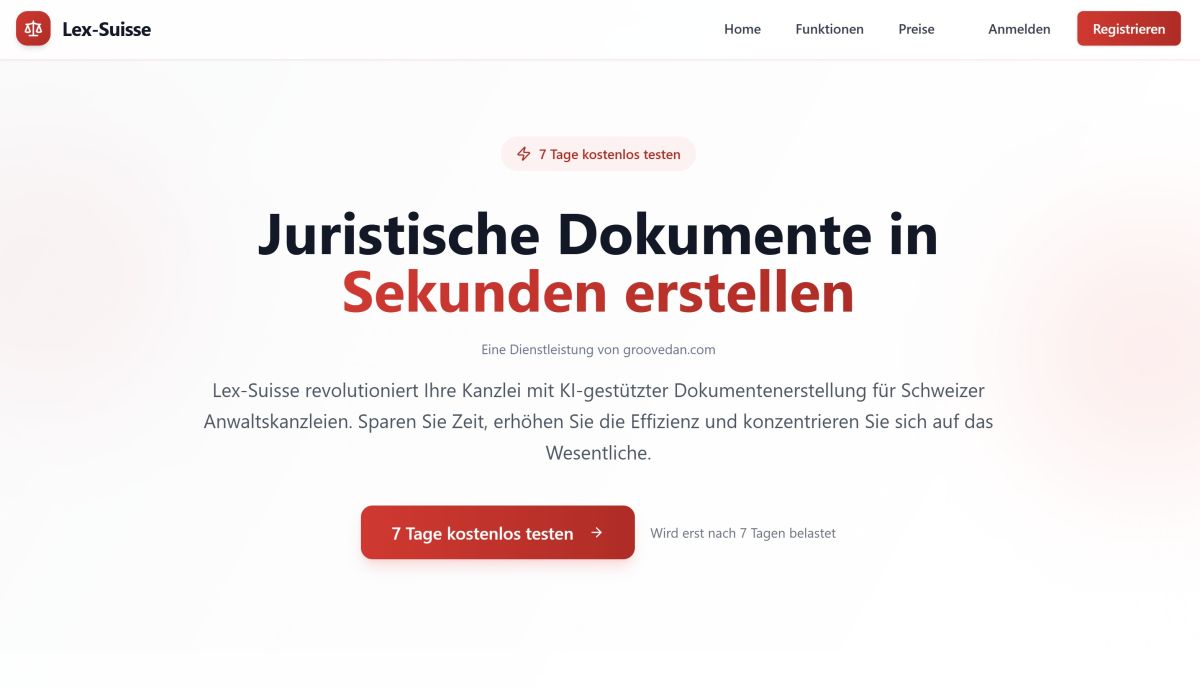 Neu: Lex‑Suisse.ch &ndash; Dein smarter Rechtsassistent f&uuml;r Schweizer Recht