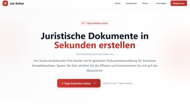 Neu: Lex‑Suisse.ch &ndash; Dein smarter Rechtsassistent f&uuml;r Schweizer Recht