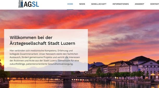 Neue Website der &Auml;rztegesellschaft Stadt Luzern
